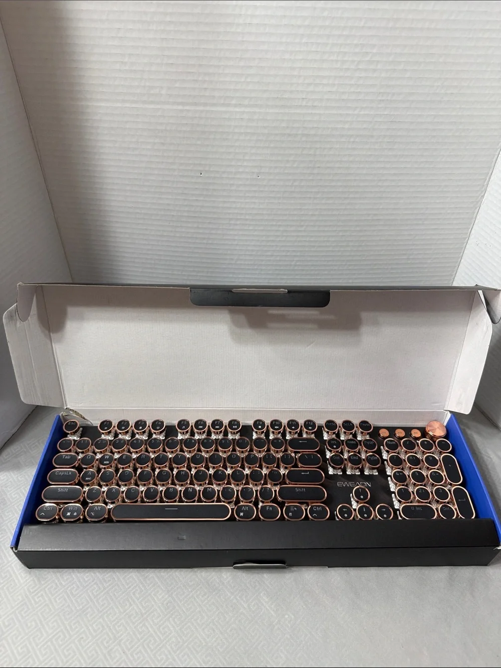 Eweadn V20 Steampunk Wired Retro Typewriter Mechanical Style Keyboard Open Box